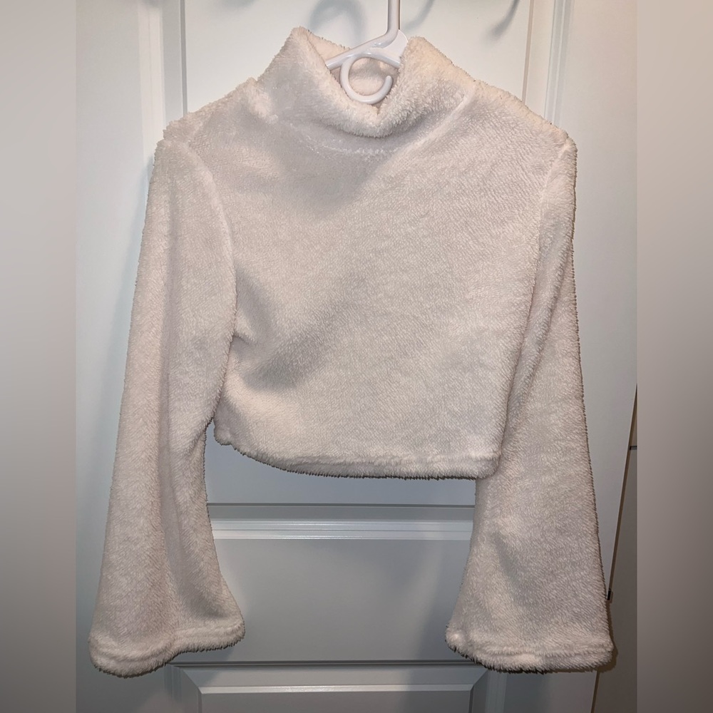 H&M turtleneck teddy sweater